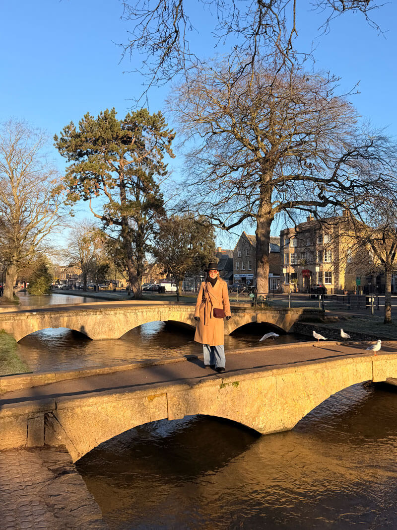 Stone bridges over the River Windrush in Bourton-on-the-Water, the Cotswolds