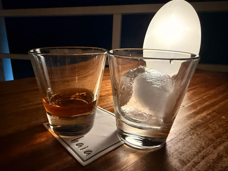 Doorly's 12-year-old rum from Foursquare Distillery served at Baia Barbados, Barbados