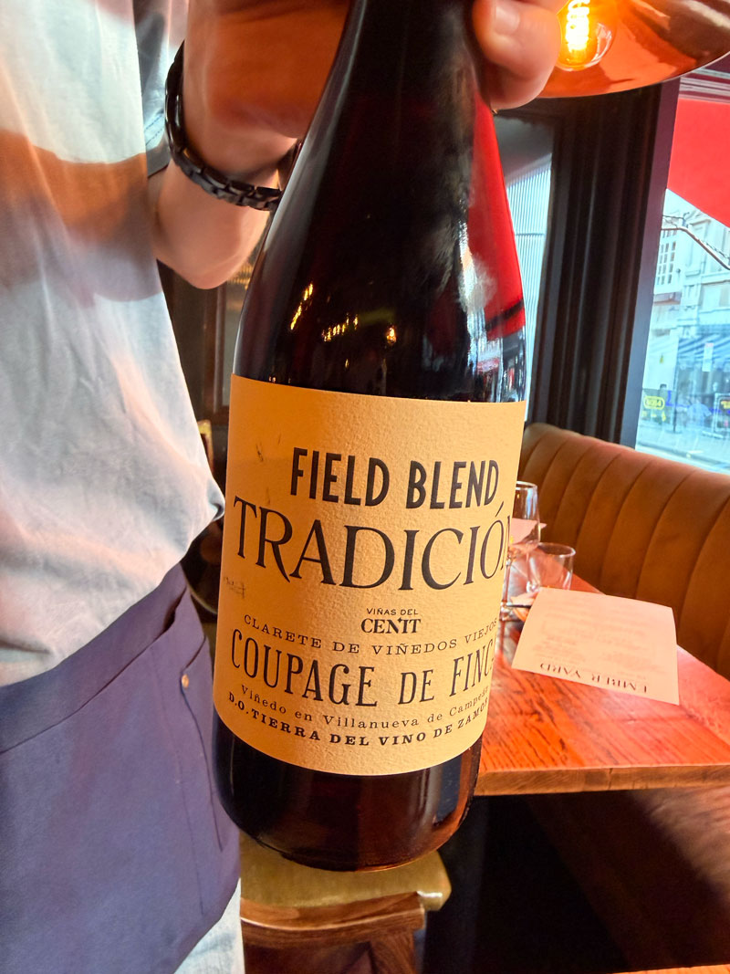 Tradicion Field Blend clarete at Ember Yard Soho