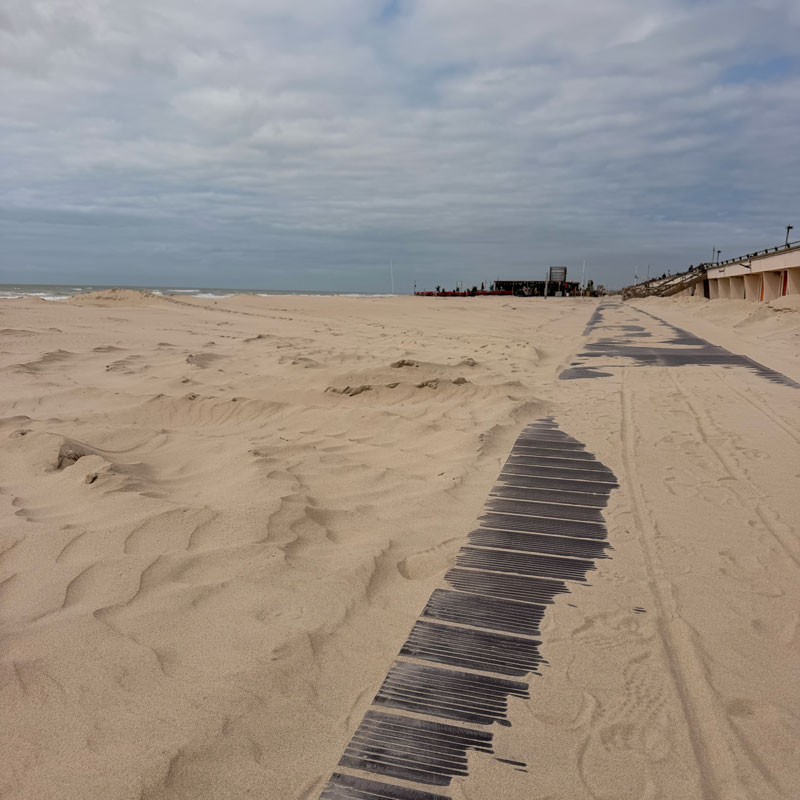 Vast white sand beach at Le Touquet, northern France