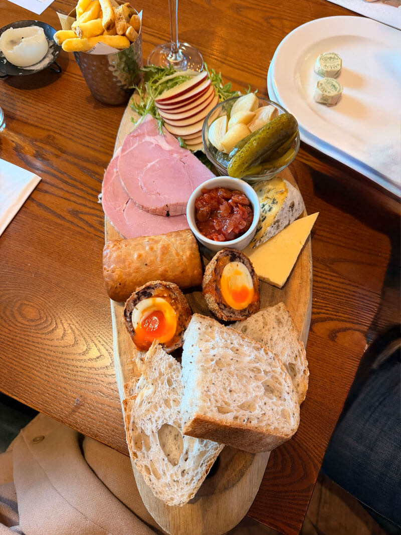 Generous ploughman's platter at the Old New Inn pub, Bourton-on-the-Water