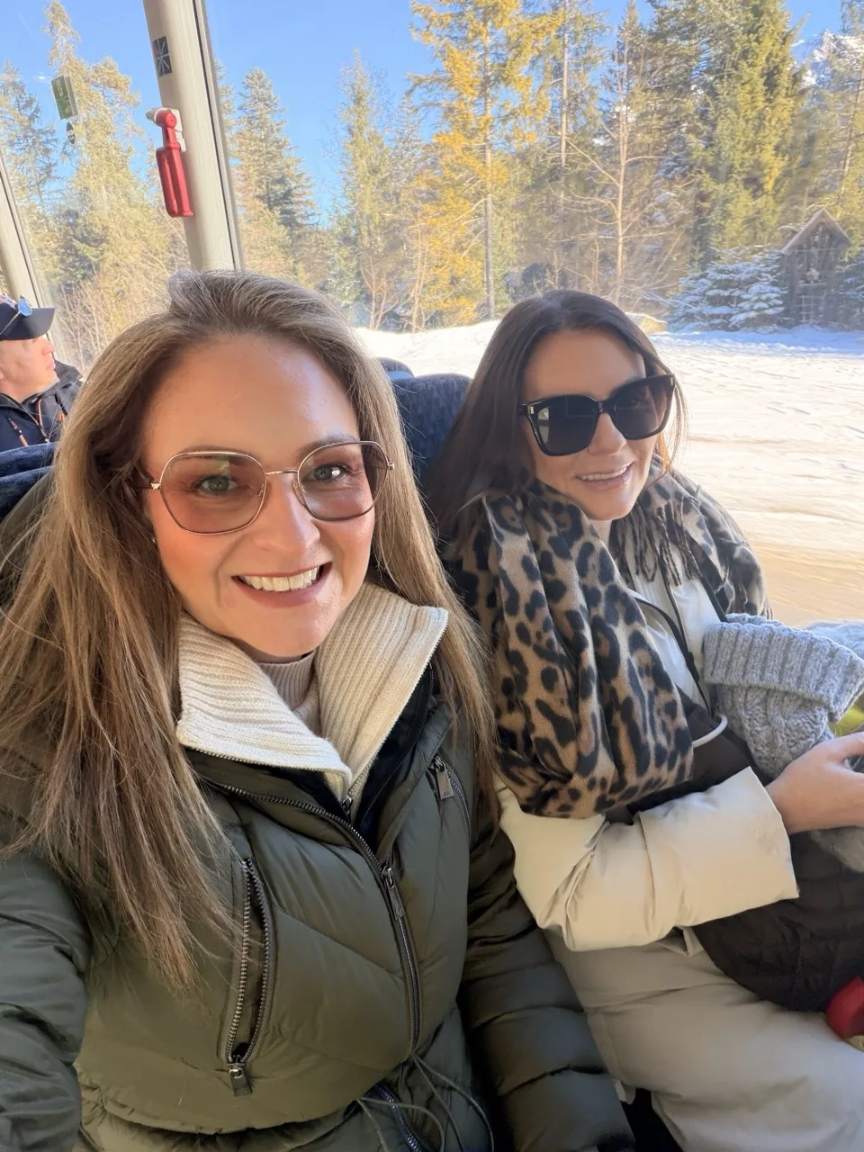 Pam and Cheryl on the way into Seefeld from Leutasch, ten minutes down the road