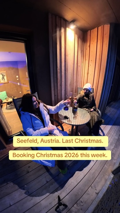 Seefeld and the Hotel Kristall balcony at Christmas