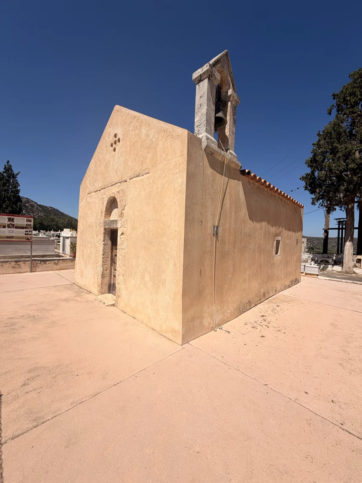The Church of Agios Ioannis Prodromos in the cemetery at Kritsa, Crete, built and decorated in 1360
