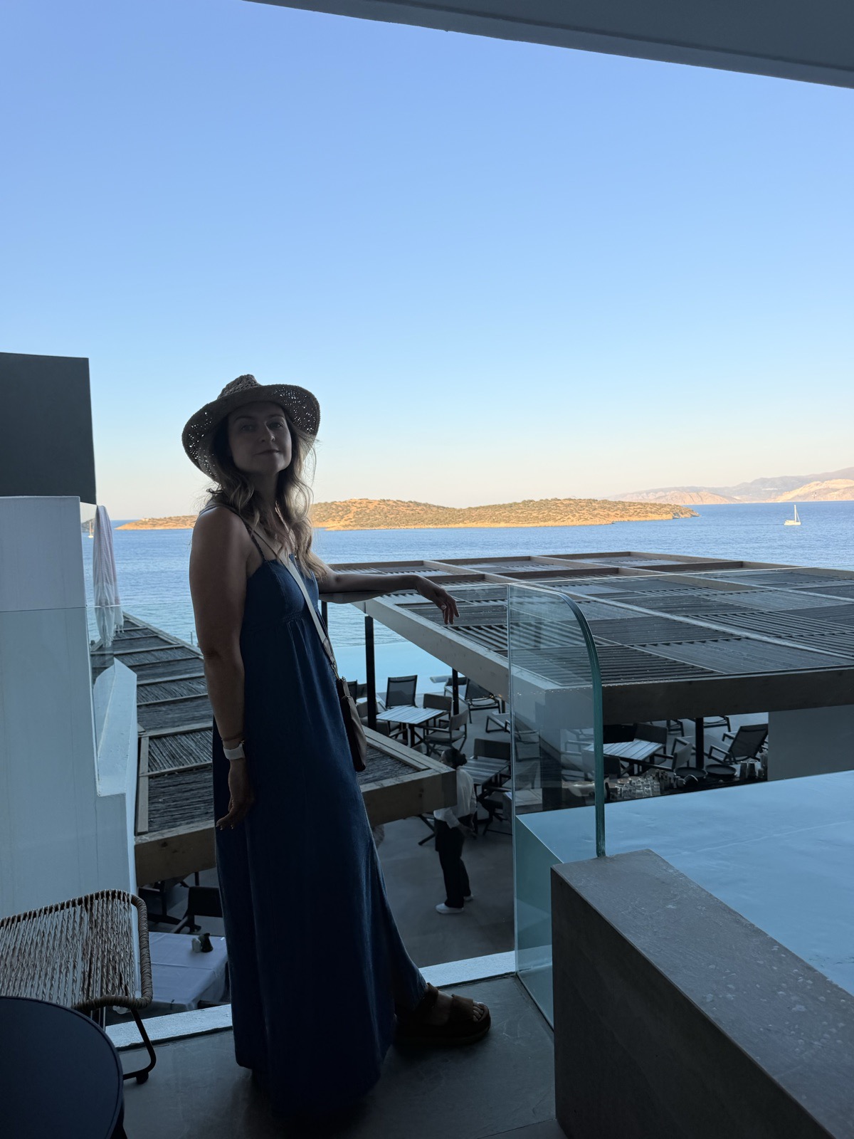 Watching the sun go down over Mirabello Bay from the terrace at NIKO Seaside Resort