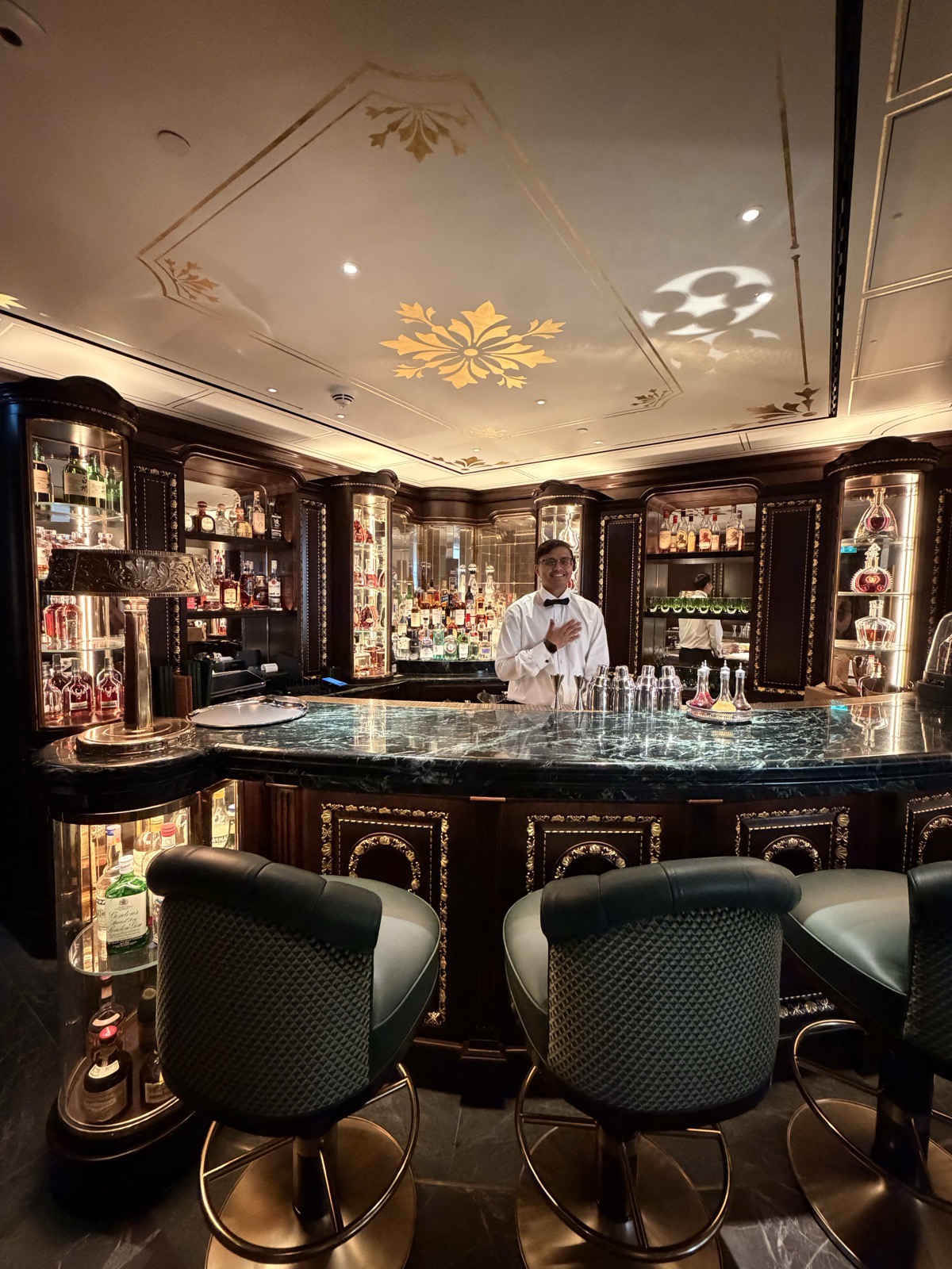 The Rivoli Bar at The Ritz London in its new downstairs home, art deco glamour and low lighting