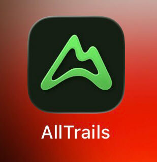 AllTrails app showing the circular walking route from Bourton-on-the-Water to Lower and Upper Slaughter